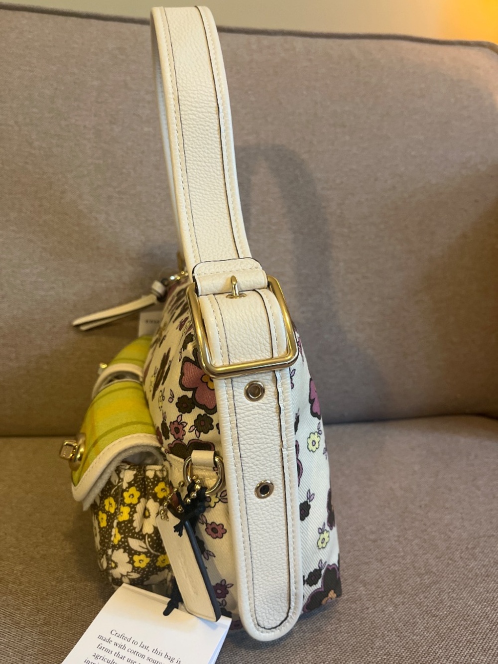 Coach cargo shoulder bag in floral print - Picture 11 of 14